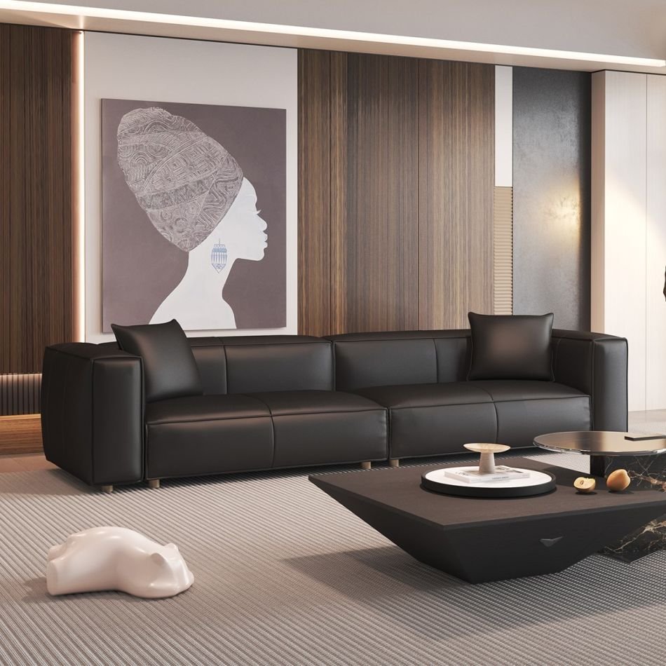 Goodnight Modern Home Luxury Leather Soft Living Room Sofa