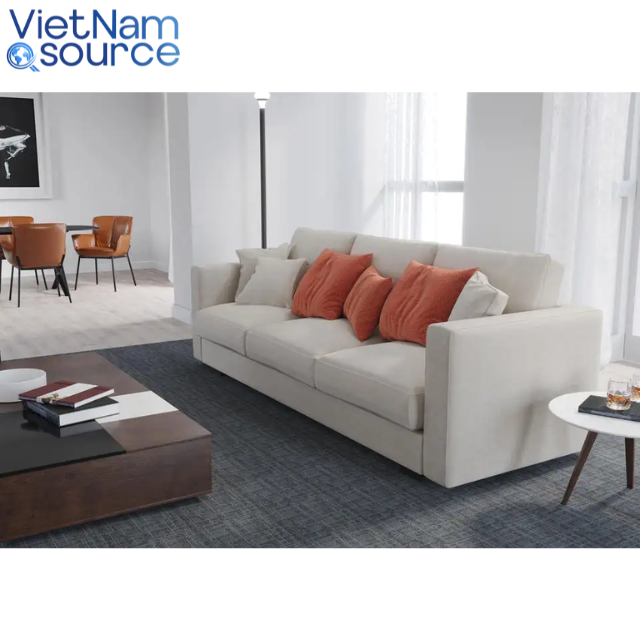 New Design 2024 Modern Simple Furniture Living Room Sofa Set Modern White Linen/Modular Fabric Sofa Set - Vietnam Source