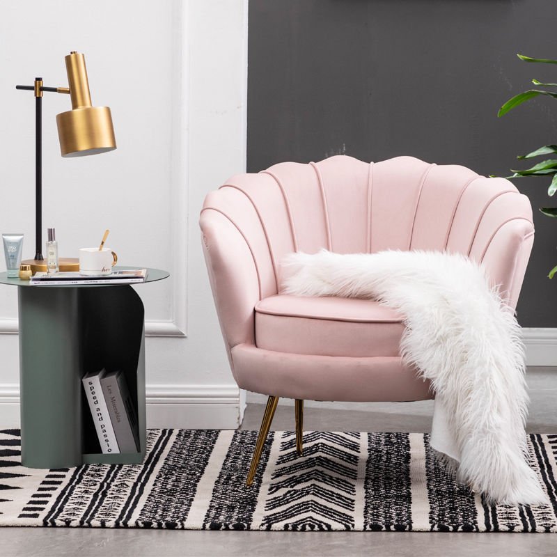Modern simple salon reception sofa, beauty salon chair living room sofa