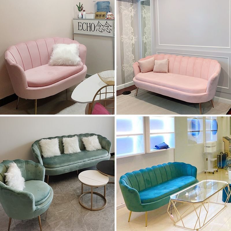 Modern simple salon reception sofa, beauty salon chair living room sofa