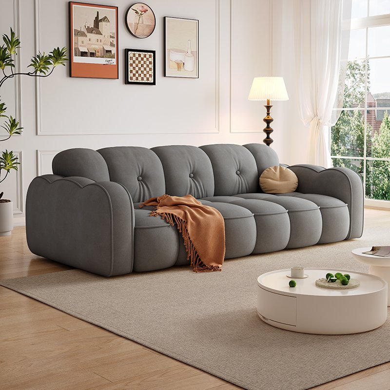 Latest modern design sofa High quality soft Velvet sofa Living room furniture couch Cream style sofa set