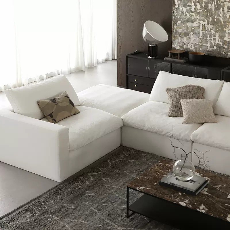 Minimalist livingroom furniture modular cloud couch sectional white nordic modern sofa set furniture sofa beds living room sofas