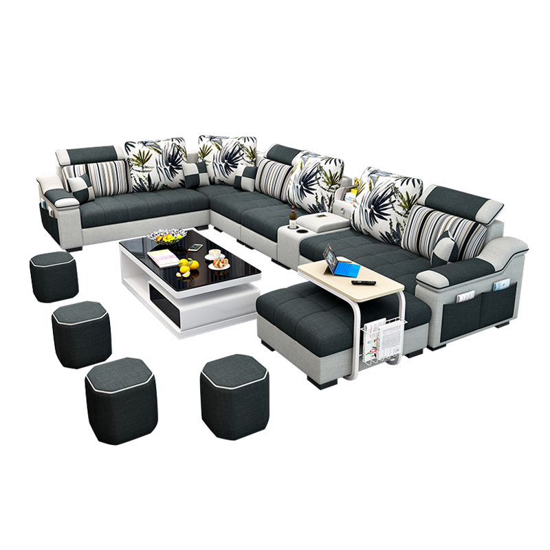 Home Furniture Corner couch Living Room Sofas/Modern Fabric Sofa Bed Royal Sofa 7 seater