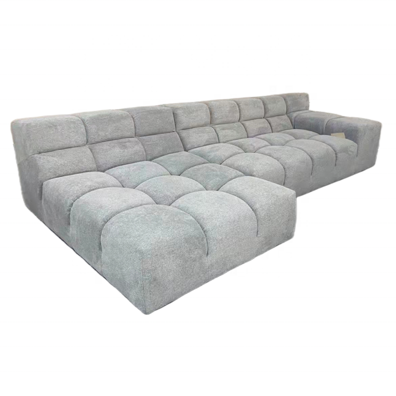 Luxury Velvet Seats Tufted Corner Modular Sofa Couch Nordic Living Room Sofa with Chaise Fabric Modern U Shape Sofa Set