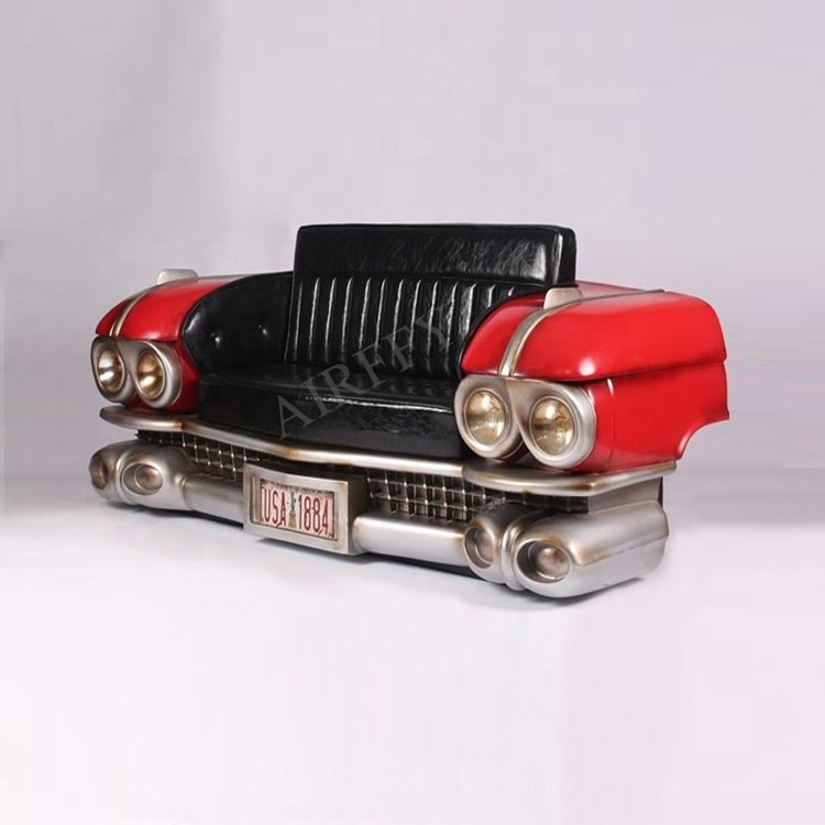 American style car shape sofa with lights decor couch living room sofa restaurant bar nightclub
