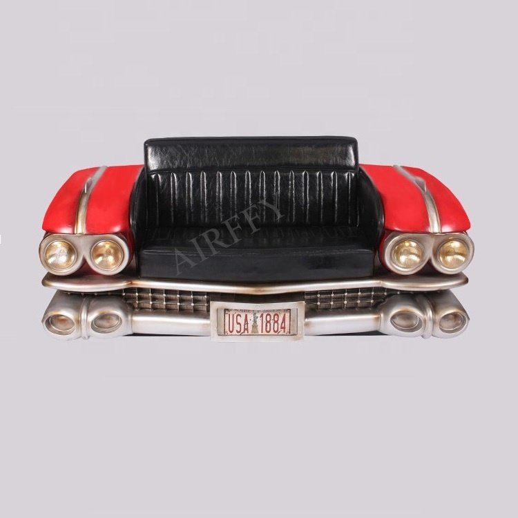 American style car shape sofa with lights decor couch living room sofa restaurant bar nightclub