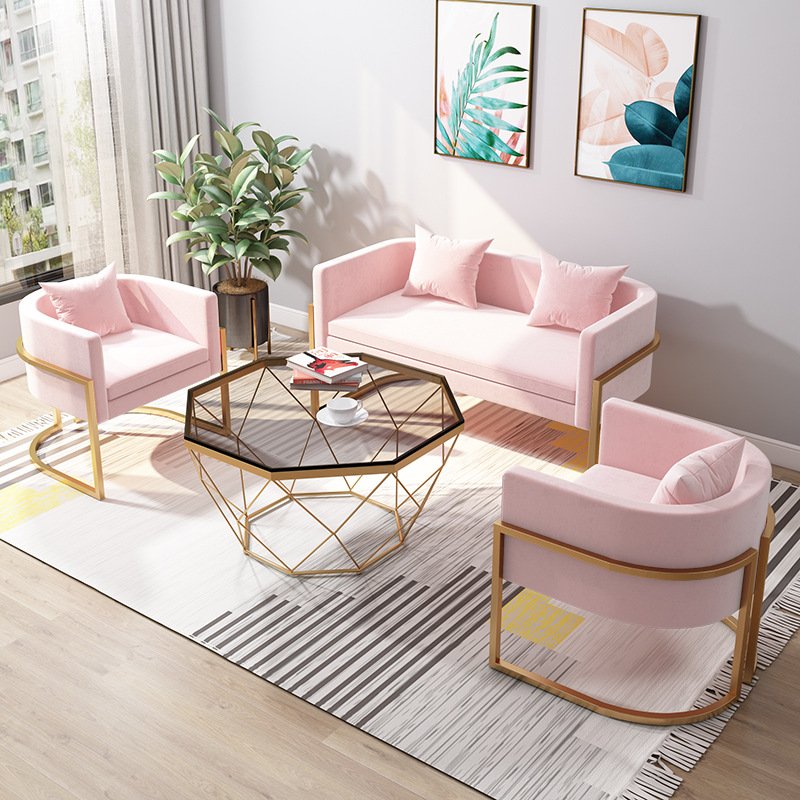 living room sofa furniture single floor recliner lounge sofa home decor nordic velvet luxury sofa for home Living room