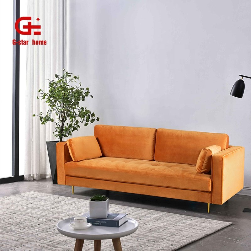 Luxury Modern Living Room Sofas Home Furniture Two Seater Fabric Couch Living Room Sofa Set Super High Quality