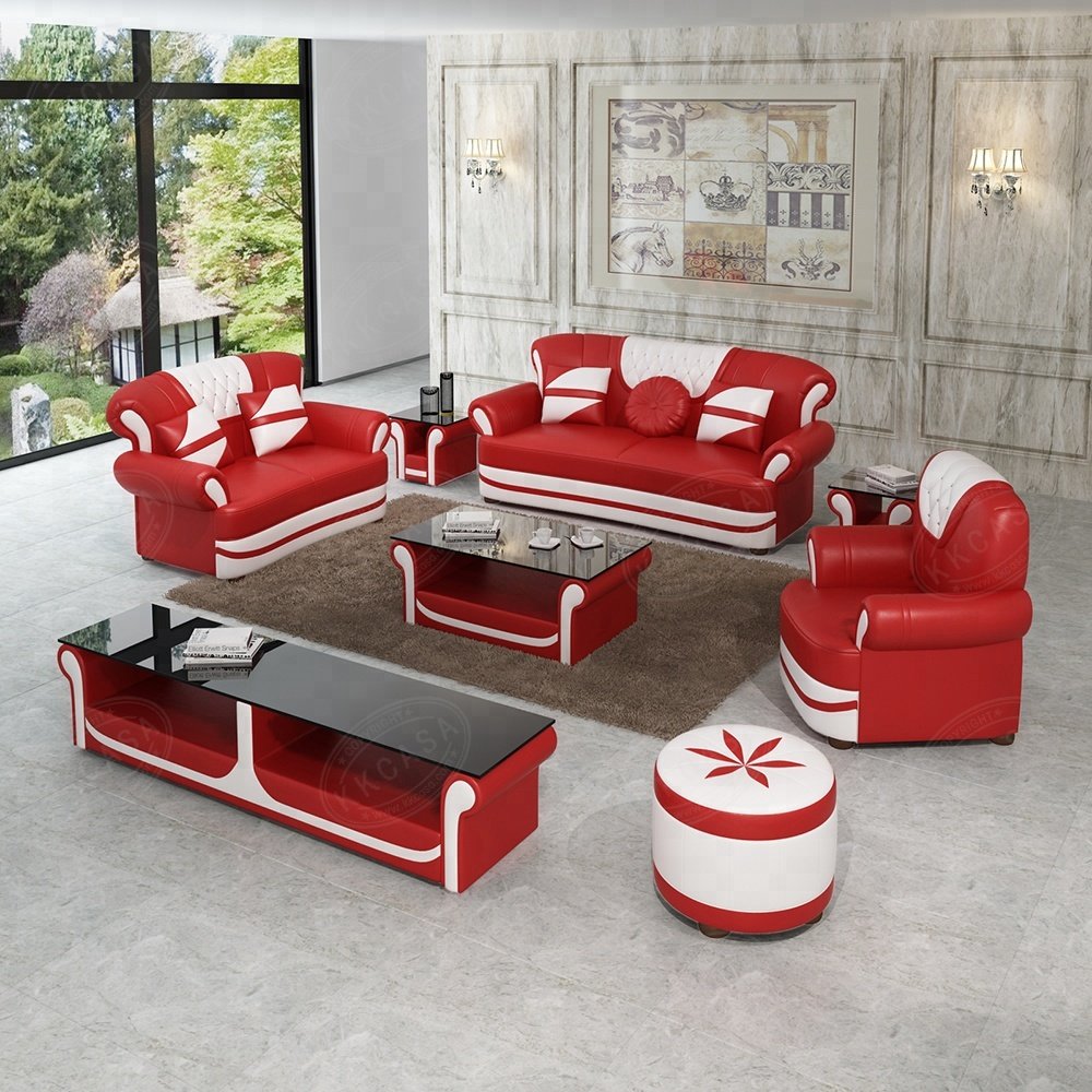 Living Room Sofa Specific Use beige and brown leather sofa set 1 2 3 sectional sofa sets