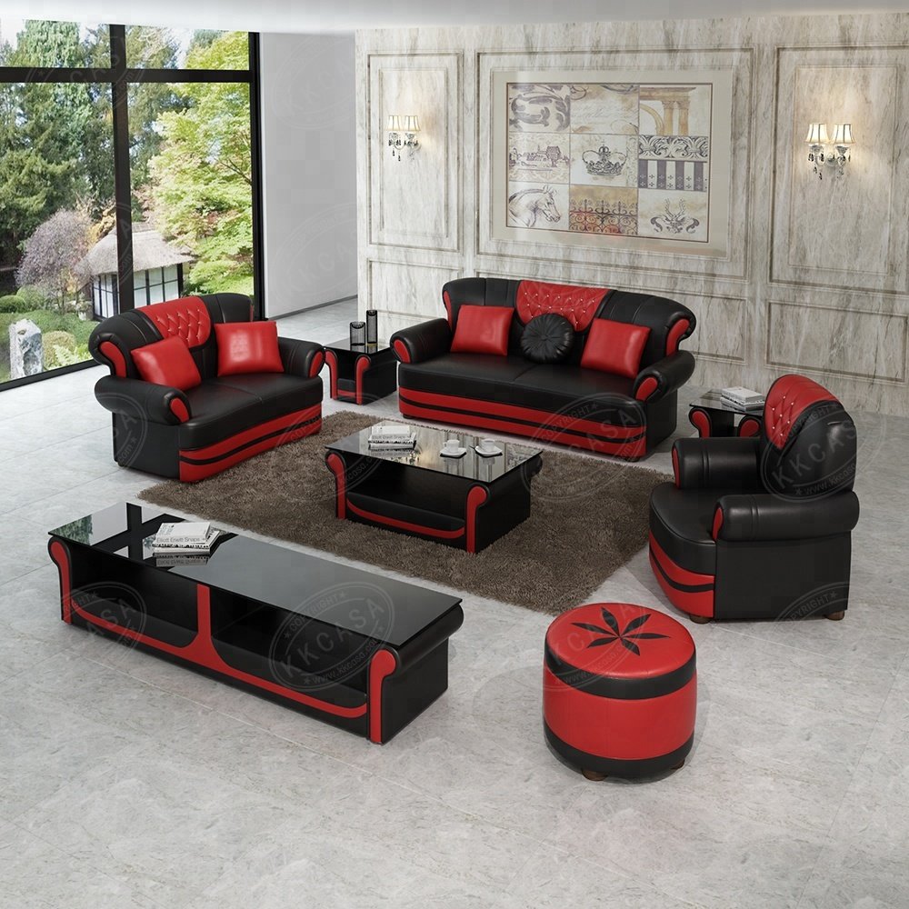 Living Room Sofa Specific Use beige and brown leather sofa set 1 2 3 sectional sofa sets