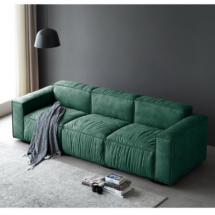 Modern Tufted Velvet Fabric Living Room Sofa Set