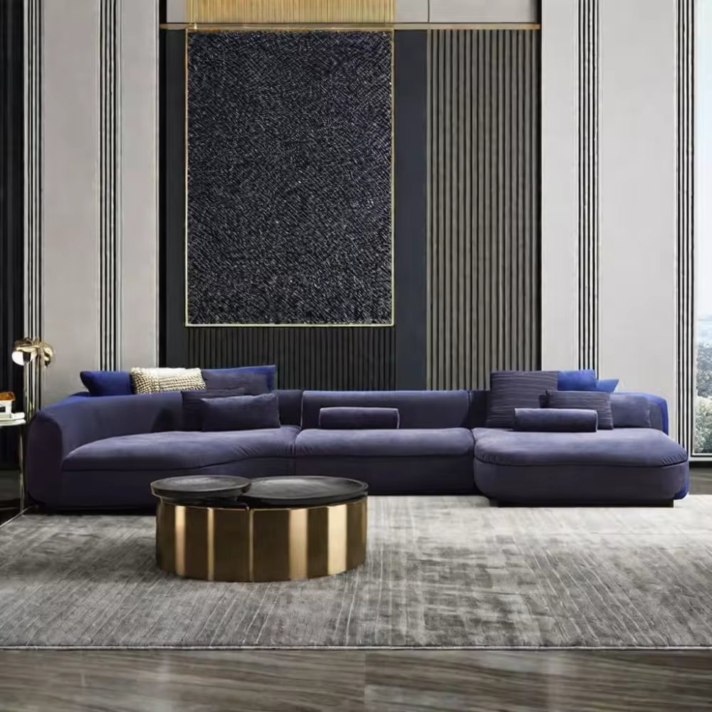 furniture living room luxury italian blue velvet chesterfield contemporary sectional living room home sofa designs modern