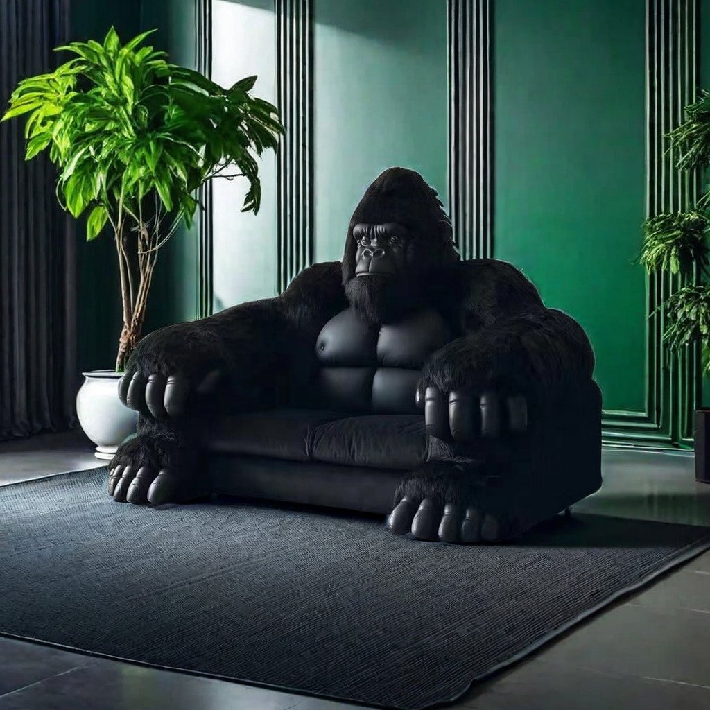 Modern Animal Furniture Monster King Kong Gorilla sofa For living room Bedroom Can Customize Bed Design Leather Seat
