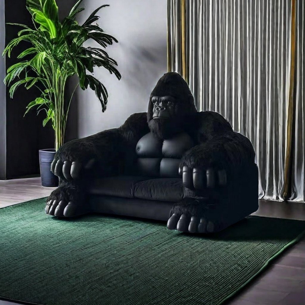 Modern Animal Furniture Monster King Kong Gorilla sofa For living room Bedroom Can Customize Bed Design Leather Seat