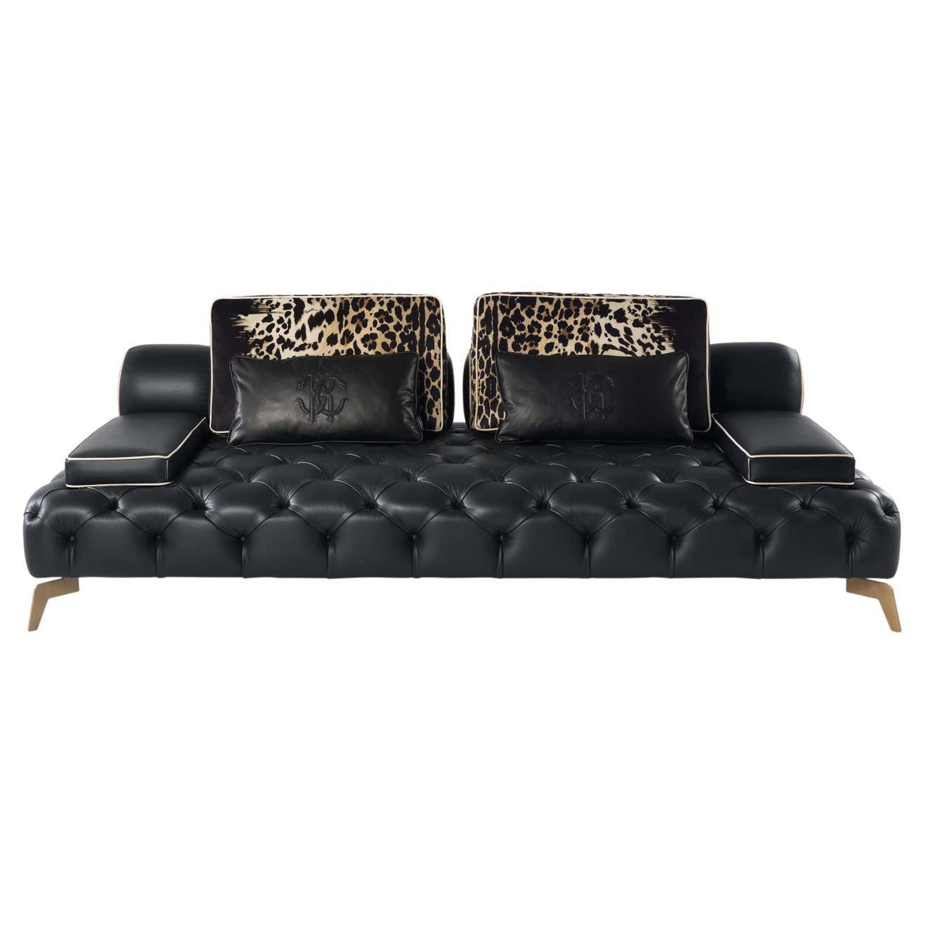 Italian Luxury Leather Chesterfield Sofa Living Room Sofas Luxurious Modern Designed Leather Sofa Set