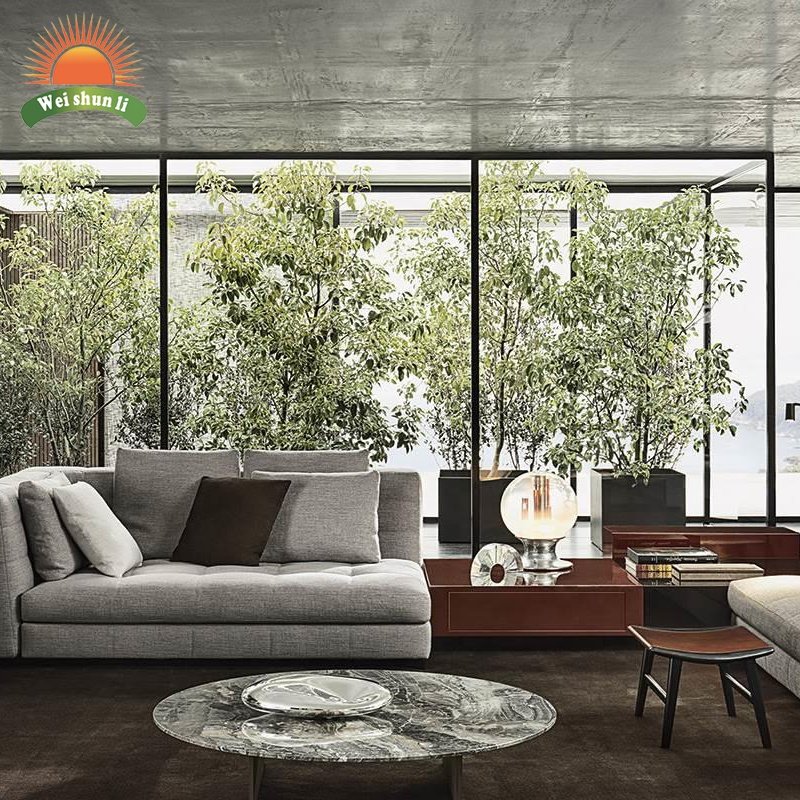 Nordic Modern Home Corner Sofa Set Furniture Linen Fabric Modular Sectional L Shaped Sofa For Living Room