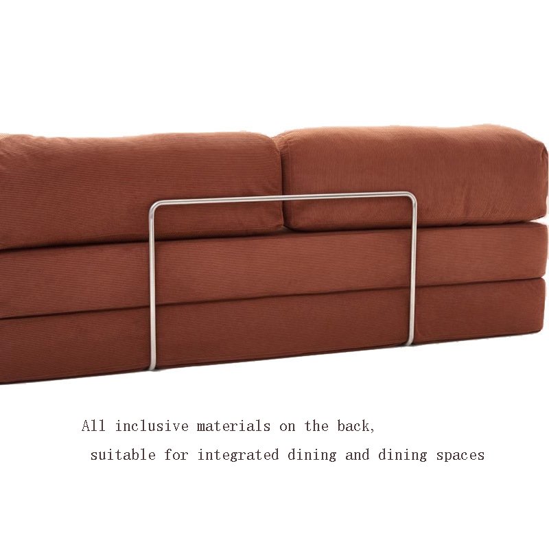 Full sponge compression sofa Italian style minimalist retro high-end corduroy living room sofa bed combination