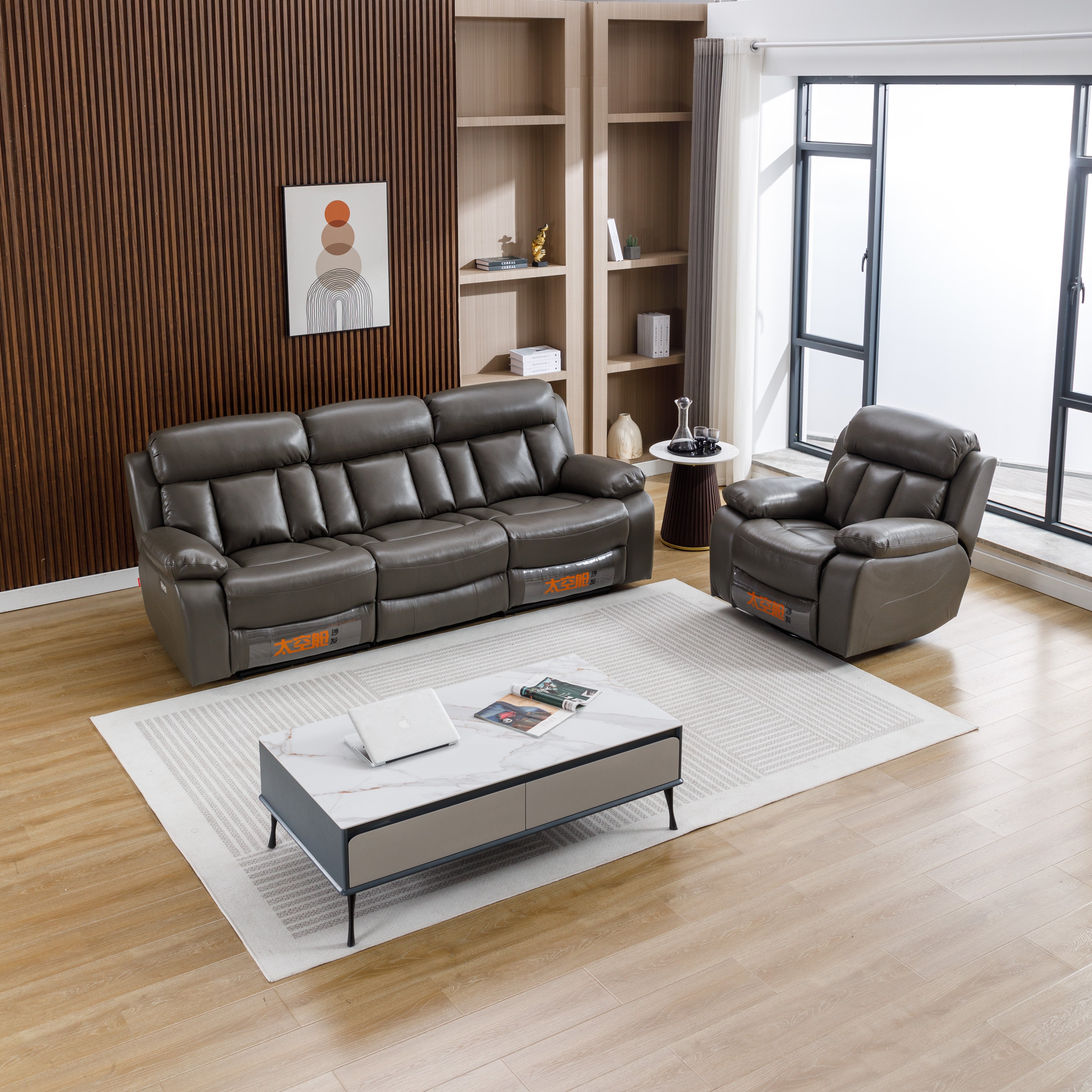 Spacious and comfortable set living room sofa