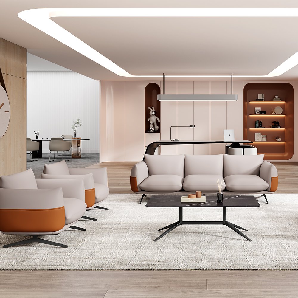 leather 1 2 3 seat sofa industrial contemporary large design modular living room house sofa set