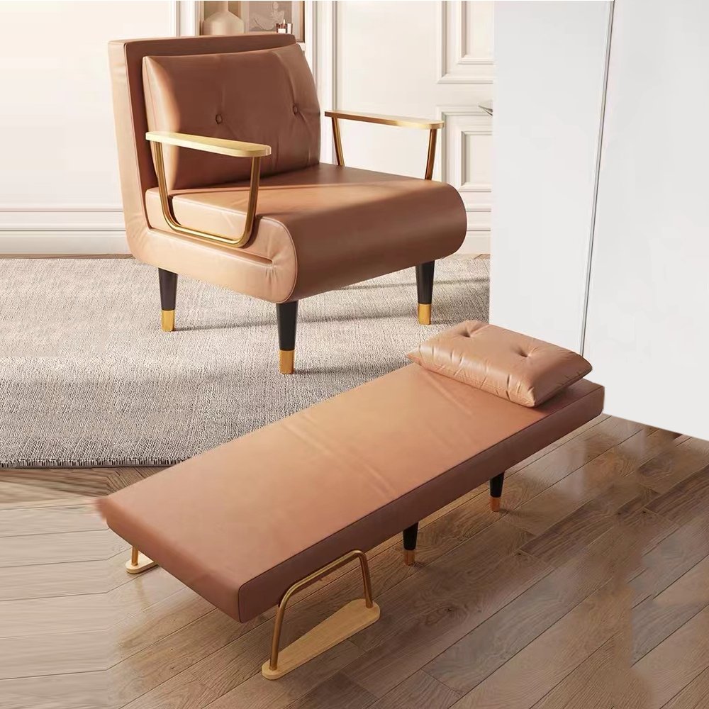 Home furniture simple leather sofa bed multifunctional home sofa living room folding single sofa bed