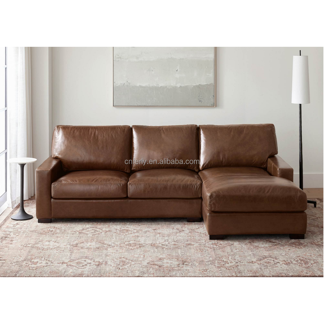 FERLY 2024 Hot Leather Sofa Living Room Furniture Set Couch Set Living Room Sofa Genuine Leather Sofa