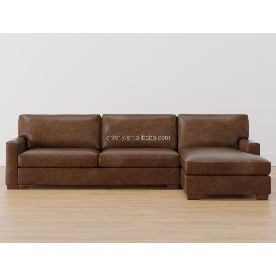 FERLY 2024 Hot Leather Sofa Living Room Furniture Set Couch Set Living Room Sofa Genuine Leather Sofa