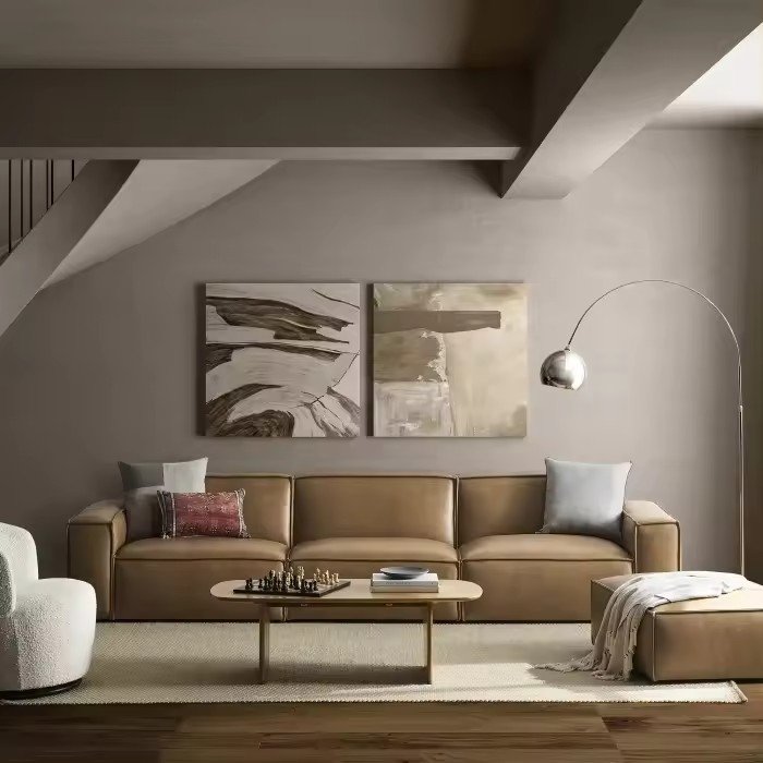 modern living room sofa leather hotel indoor furniture sofa set high-end living room sofa