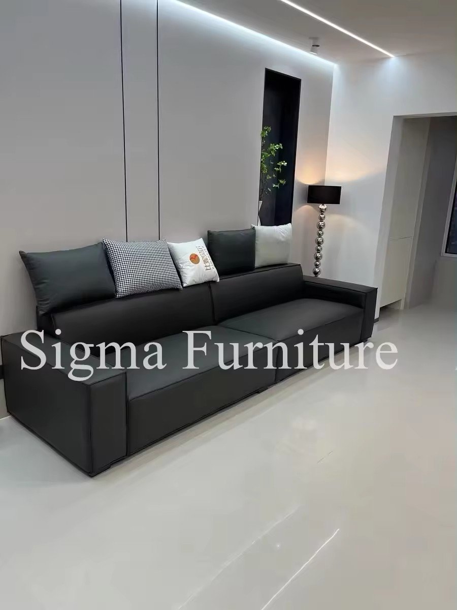 modern living room sofa leather hotel indoor furniture sofa set high-end living room sofa