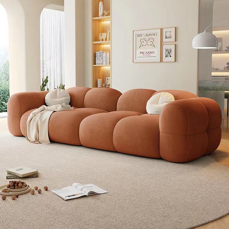 Fashion lounge home decor modern beauty fabric high density sponge simple wood design sofa living room furniture set