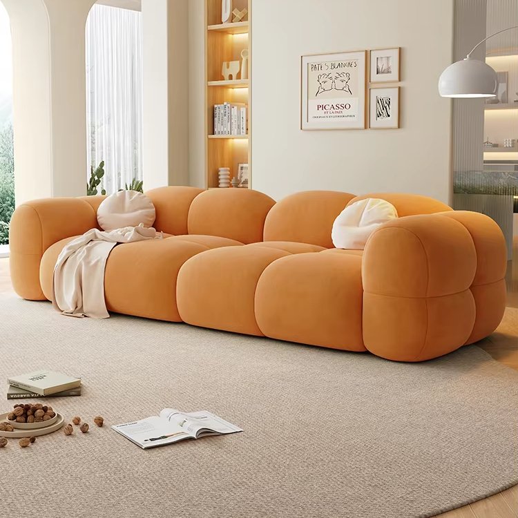 Fashion lounge home decor modern beauty fabric high density sponge simple wood design sofa living room furniture set