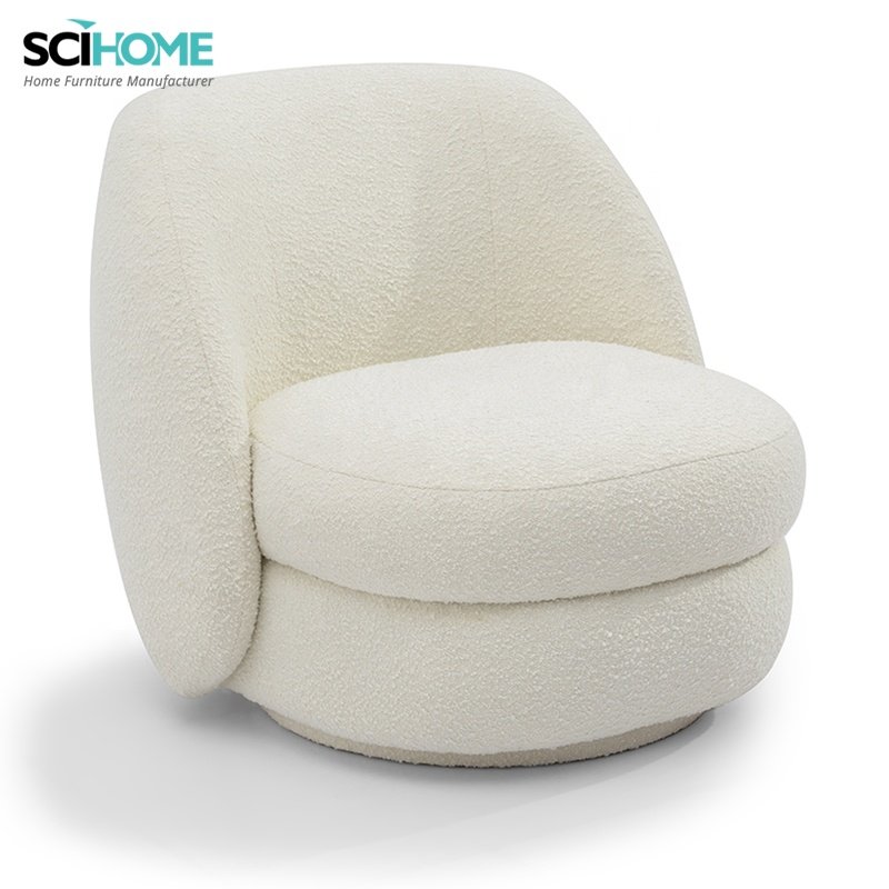 SCIHOME Modern Design Living Room One Seat Single Sofa with Ottoman