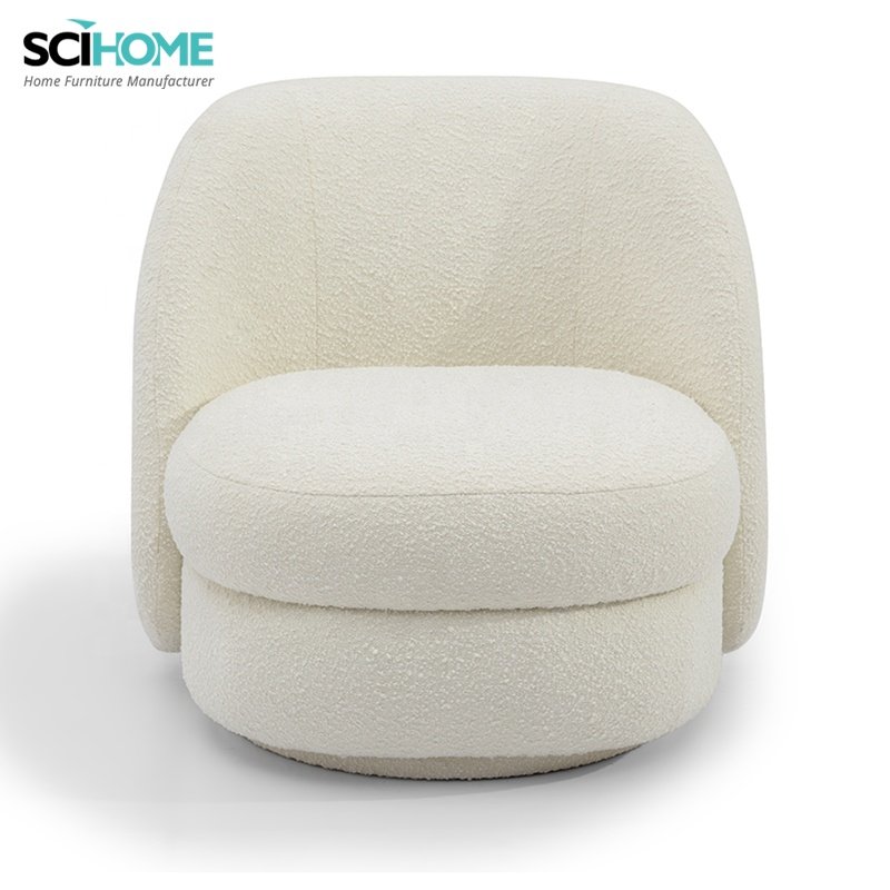 SCIHOME Modern Design Living Room One Seat Single Sofa with Ottoman