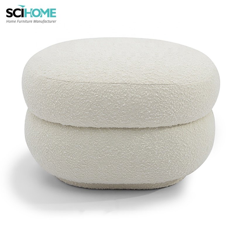 SCIHOME Modern Design Living Room One Seat Single Sofa with Ottoman