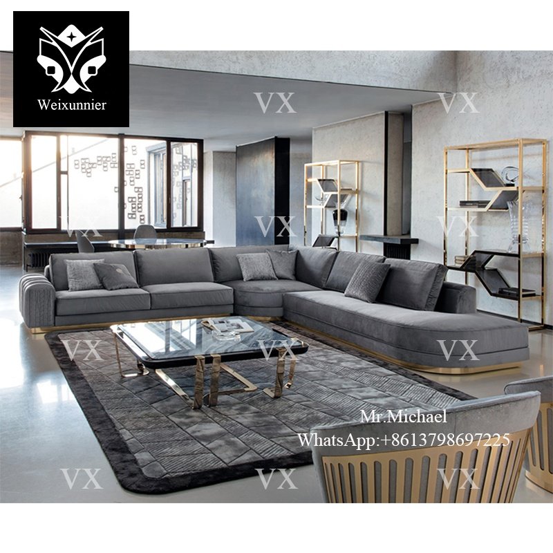 New Design Luxury Modern Sofa - Plush Velvet Modular Luxury Couch For Elegant Interiors Living Room Sofa Sets