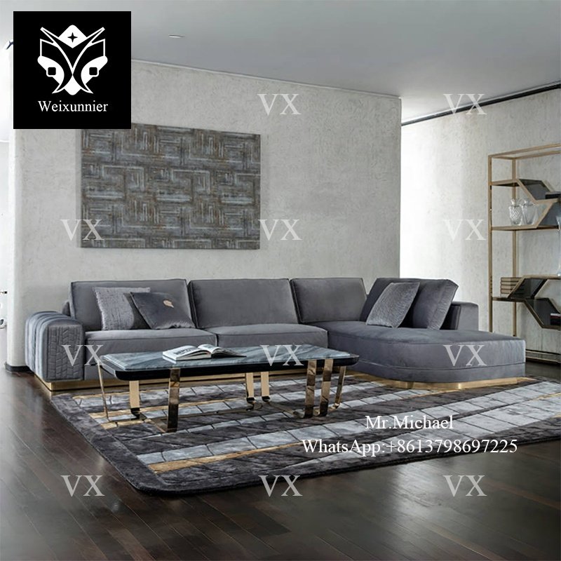 New Design Luxury Modern Sofa - Plush Velvet Modular Luxury Couch For Elegant Interiors Living Room Sofa Sets
