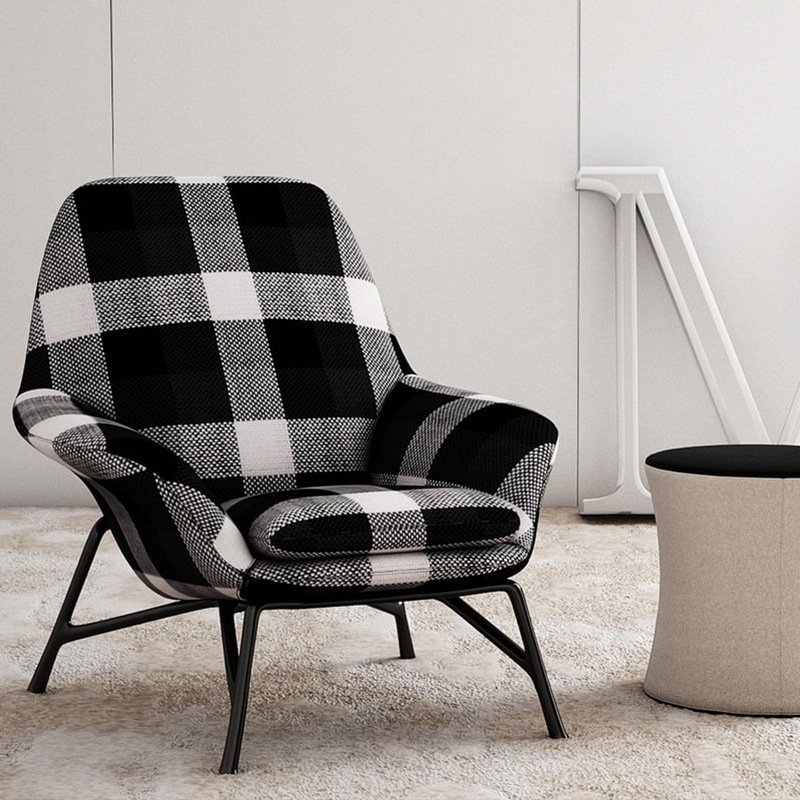 Nordic modern mid century leather living room furniture lounge sofa chair