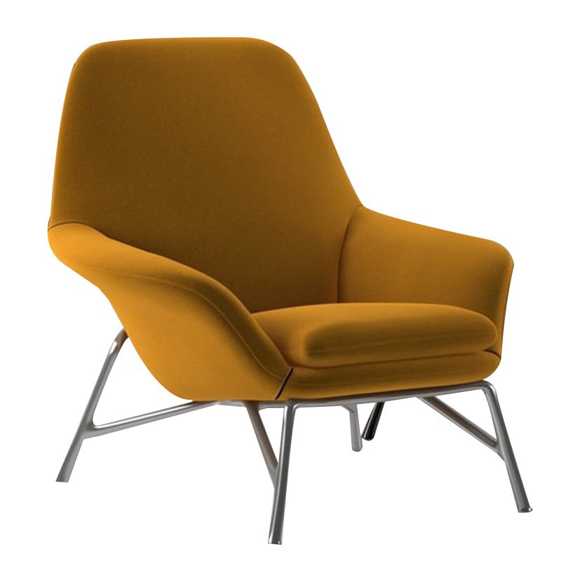 Nordic modern mid century leather living room furniture lounge sofa chair