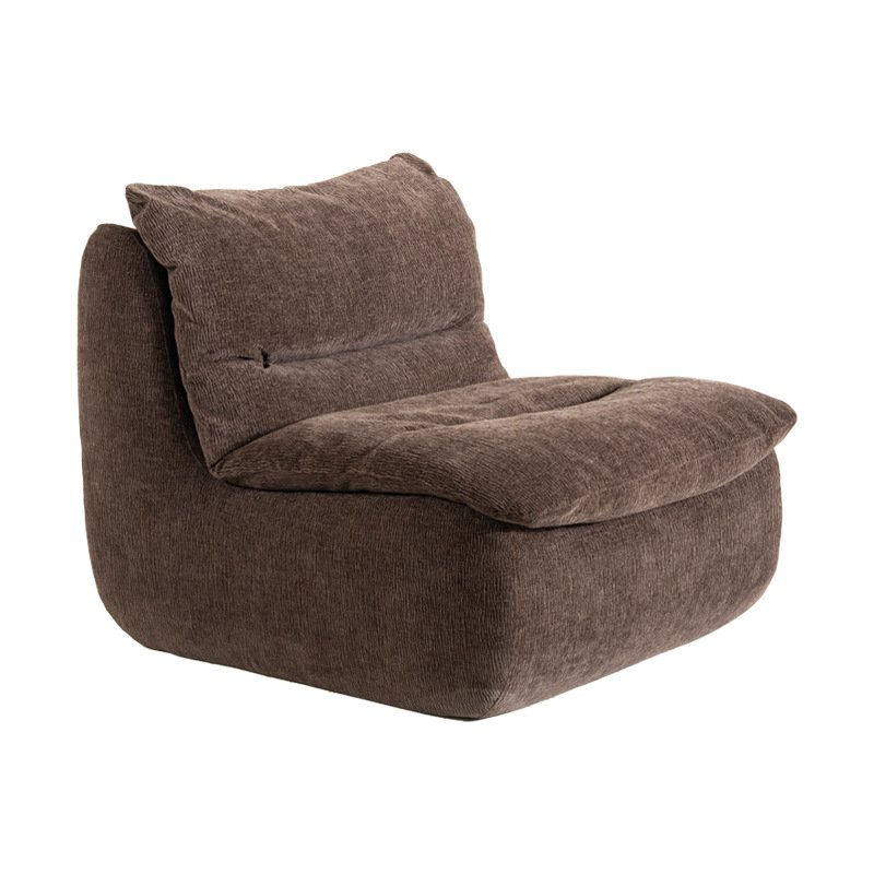 Pressure resistant polymer compressible sponge full silk wool warping velvet fabric single 1 seat compression sofa