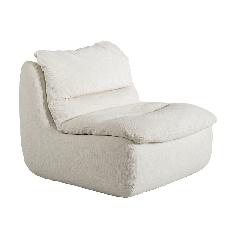 Pressure resistant polymer compressible sponge full silk wool warping velvet fabric single 1 seat compression sofa