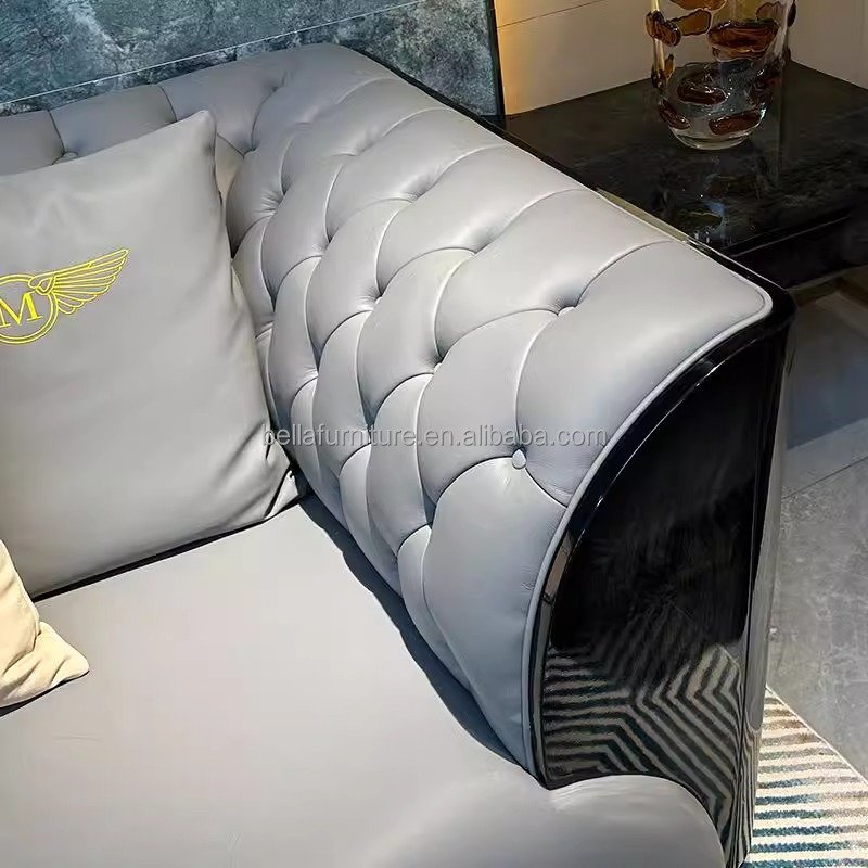 Modern minimalist light luxury style designer furniture luxury fashion selling set leather sofa living room sofa