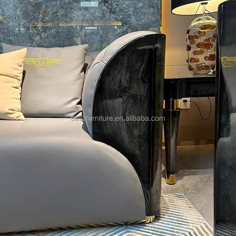 Modern minimalist light luxury style designer furniture luxury fashion selling set leather sofa living room sofa