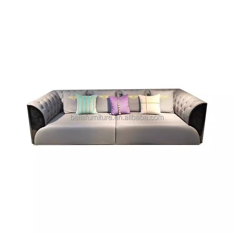 Modern minimalist light luxury style designer furniture luxury fashion selling set leather sofa living room sofa
