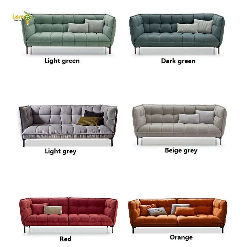Simple modern light luxury casual living room fabric sofa square muscle sofa