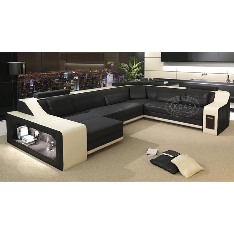 L Shape Leather Sofa Furniture Sets Stylish Project Living Room Sofas Couch