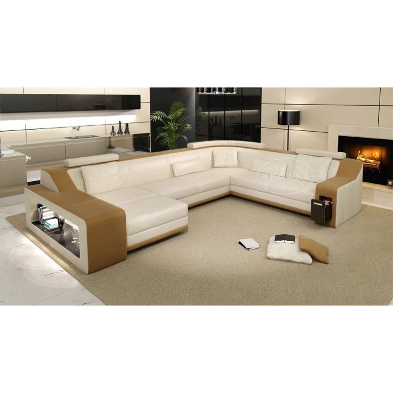 L Shape Leather Sofa Furniture Sets Stylish Project Living Room Sofas Couch