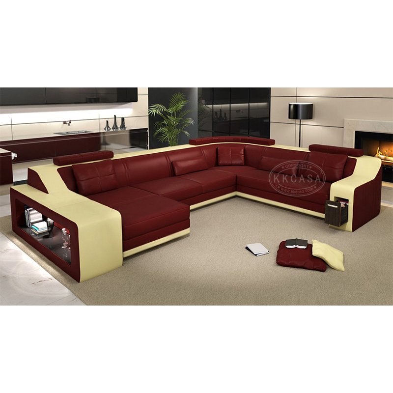 L Shape Leather Sofa Furniture Sets Stylish Project Living Room Sofas Couch