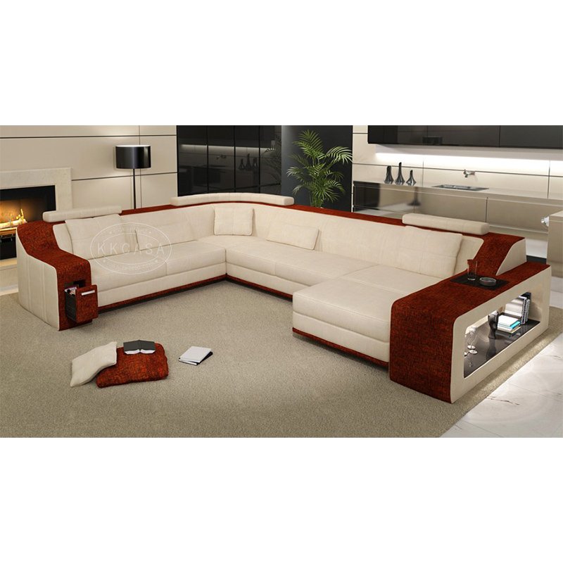 L Shape Leather Sofa Furniture Sets Stylish Project Living Room Sofas Couch