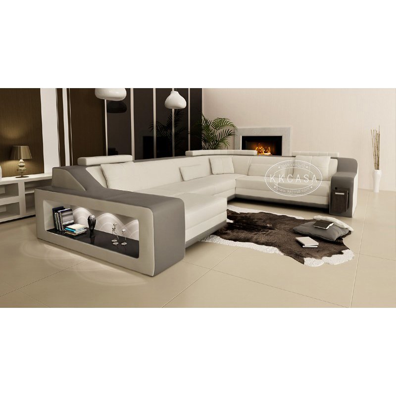 L Shape Leather Sofa Furniture Sets Stylish Project Living Room Sofas Couch