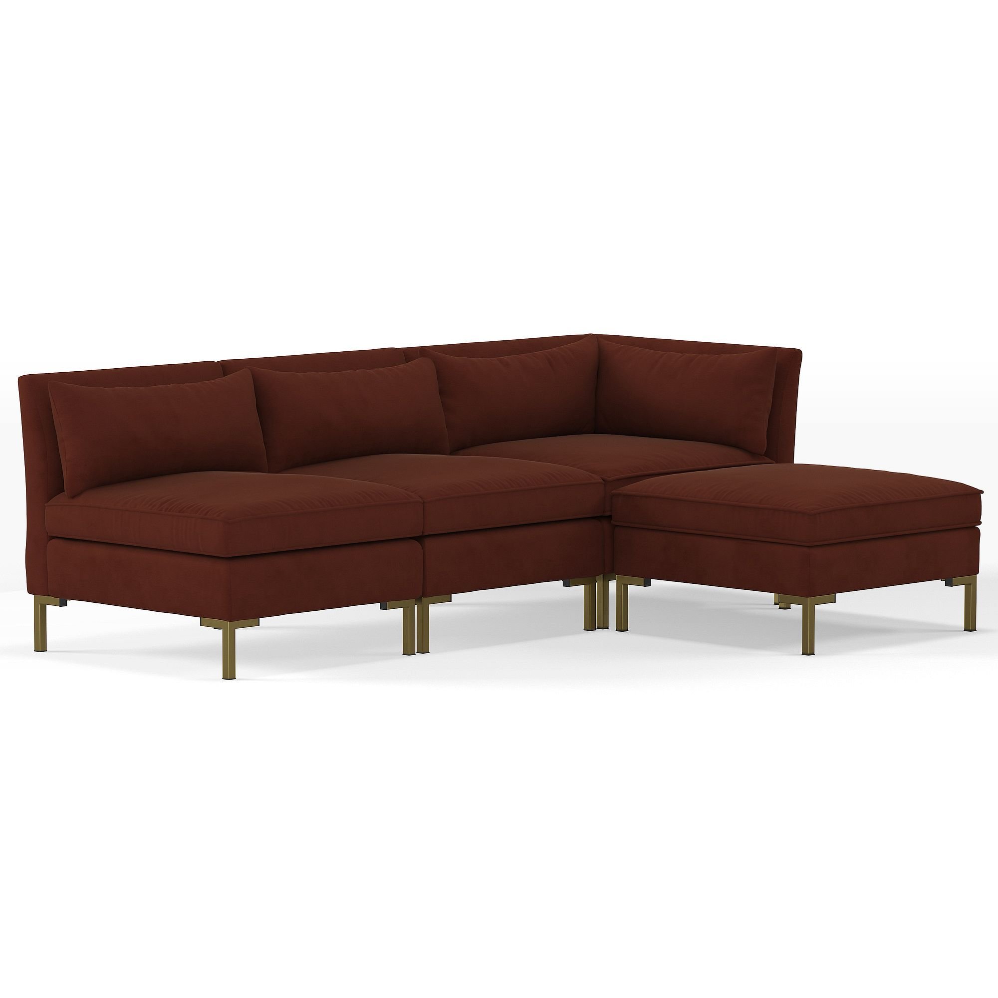 design modern wine red Velvet sofa sectional luxury home furniture set couch living room sofas