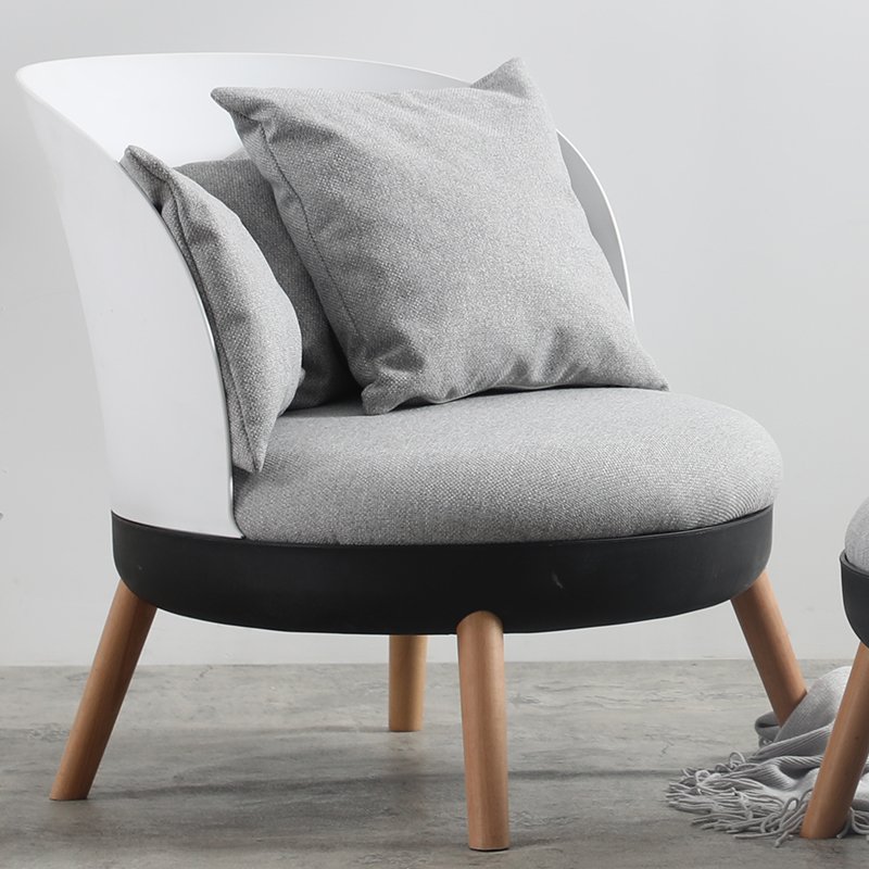 Wholesale Modern Home Furnitures One Seat Living Room Single Sofa Chair With Wooden Leg